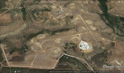Il sito MUOS di Niscemi visto dal satellite Google