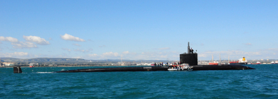Il sommergibile nucleare Scranton USA ad augusta il 6 marzo scorso