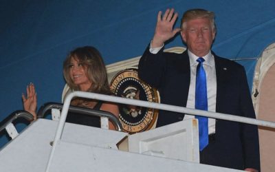 Melania e Donald Trump a Sigonella