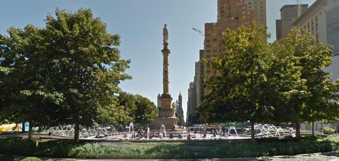 La statua di Colombo a New York