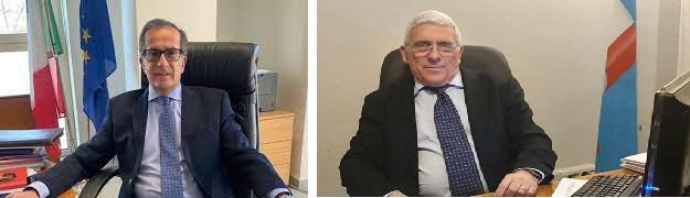 Il direttore dell'INAIL Sicilia Giovanni Asaro e il segretario generale della UILPA Sicilia Alfonso Farruggia